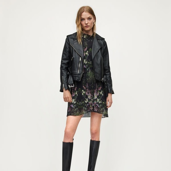 NWOT All Saints Balfern leather biker jacket 
Size US 4 - Picture 4 of 13